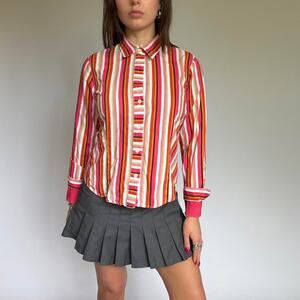 Liz Claiborne Pink Striped Button Down
